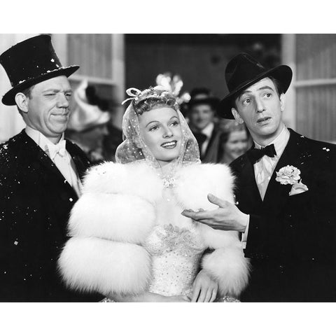 Paul Hartman, Anna Neagle, Ray Bolger, Mardi Gras, 1941 Black Modern Wood Framed Art Print with Double Matting by Vintage Hollywood Archive