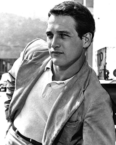 Paul Newman Black Ornate Wood Framed Art Print with Double Matting by Vintage Hollywood Archive