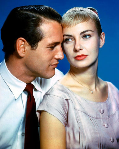 Paul Newman,Â Joanne Woodward, The Long, Hot Summer, 1958 White Modern Wood Framed Art Print with Double Matting by Vintage Hollywood Archive