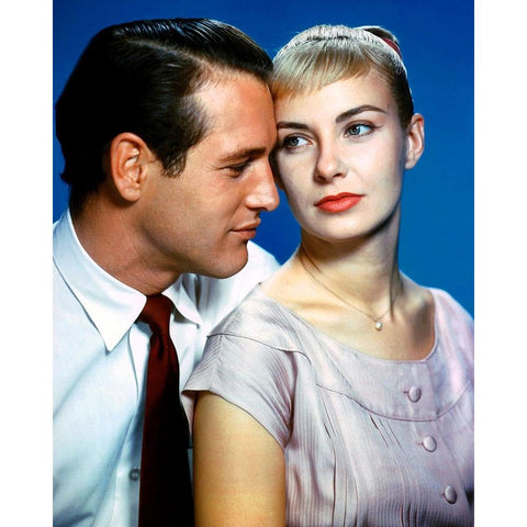 Paul Newman,Â Joanne Woodward, The Long, Hot Summer, 1958 White Modern Wood Framed Art Print by Vintage Hollywood Archive