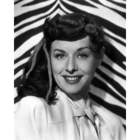 Paulette Goddard, 1947 Black Modern Wood Framed Art Print with Double Matting by Vintage Hollywood Archive