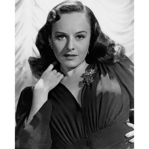 Paulette Goddard Black Modern Wood Framed Art Print with Double Matting by Vintage Hollywood Archive