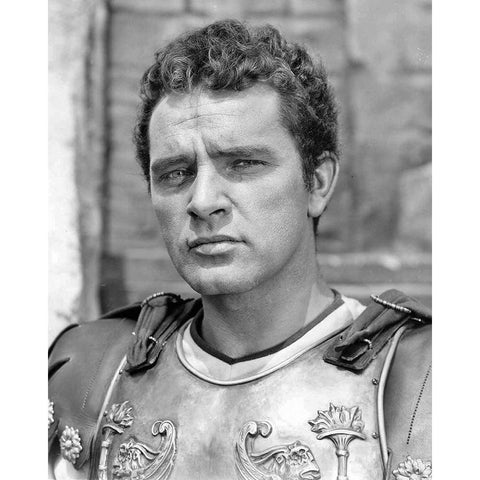 Richard Burton, The Robe, 1953 White Modern Wood Framed Art Print by Vintage Hollywood Archive