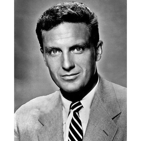 Robert Stack Black Modern Wood Framed Art Print by Vintage Hollywood Archive