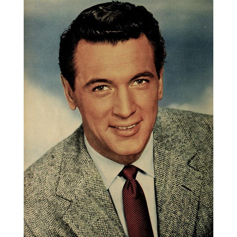 Rock Hudson, 1954 White Modern Wood Framed Art Print by Vintage Hollywood Archive