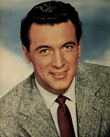 Rock Hudson, 1954 White Modern Wood Framed Art Print with Double Matting by Vintage Hollywood Archive