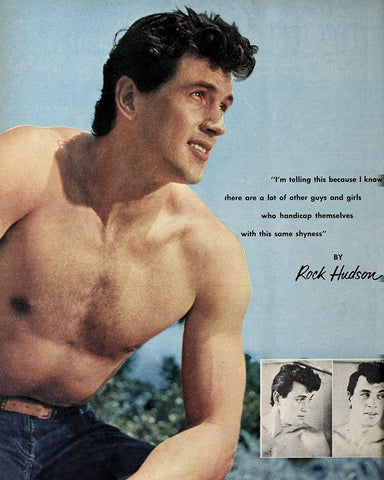 Rock Hudson, 1953 Black Ornate Wood Framed Art Print with Double Matting by Vintage Hollywood Archive