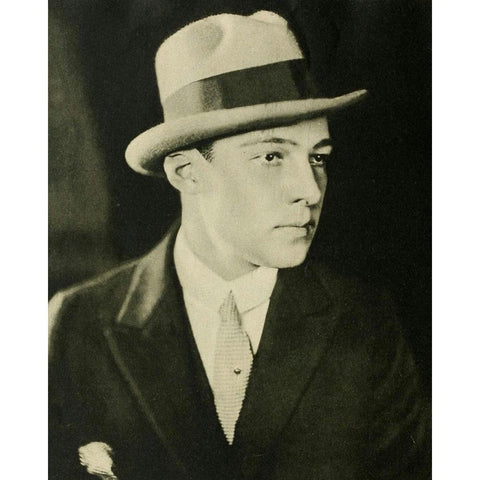 Rudolph Valentino, 1924 White Modern Wood Framed Art Print by Vintage Hollywood Archive