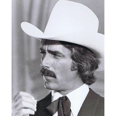 Sam Elliott Black Modern Wood Framed Art Print with Double Matting by Vintage Hollywood Archive