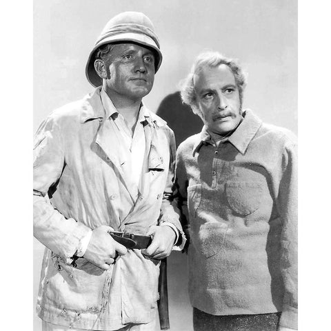 Stanley and Livingstone, 1939 White Modern Wood Framed Art Print by Vintage Hollywood Archive