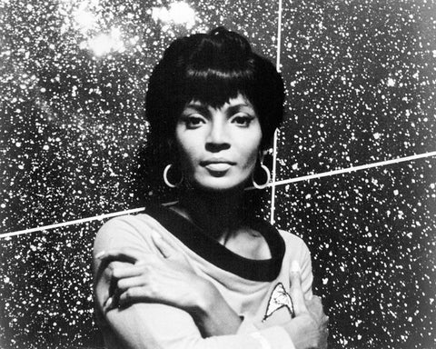 Nichelle Nichols, Star Trek, 1967 Black Ornate Wood Framed Art Print with Double Matting by Vintage Hollywood Archive