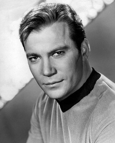 William Shatner, Star Trek White Modern Wood Framed Art Print with Double Matting by Vintage Hollywood Archive