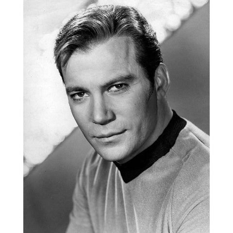 William Shatner, Star Trek White Modern Wood Framed Art Print by Vintage Hollywood Archive