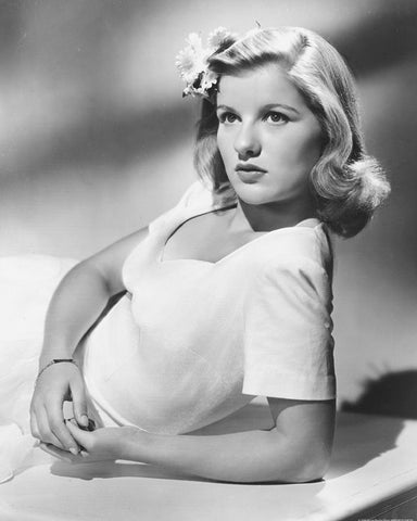 Barbara Bel Geddes White Modern Wood Framed Art Print with Double Matting by Vintage Hollywood Archive