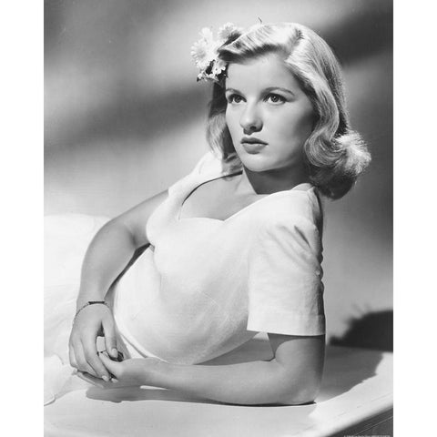 Barbara Bel Geddes White Modern Wood Framed Art Print by Vintage Hollywood Archive