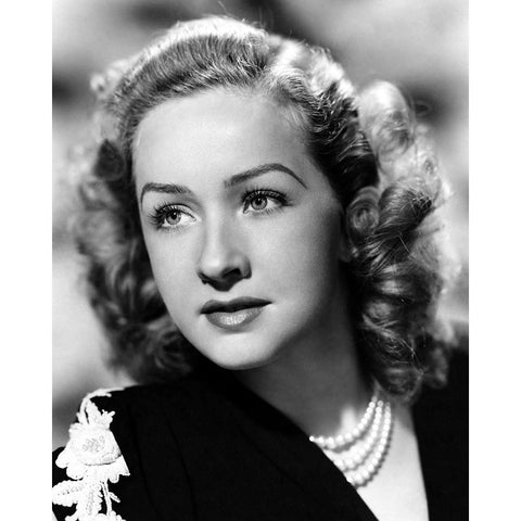 Bonita Granville White Modern Wood Framed Art Print by Vintage Hollywood Archive