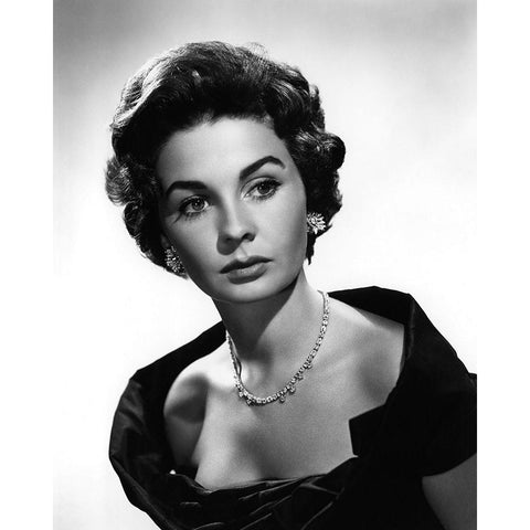 Jean Simmons Black Modern Wood Framed Art Print by Vintage Hollywood Archive