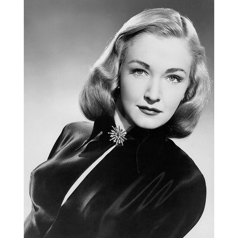 Nina Foch White Modern Wood Framed Art Print by Vintage Hollywood Archive