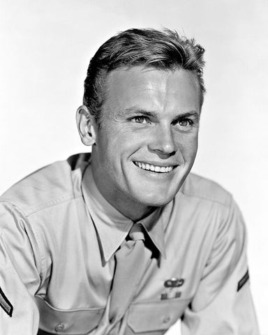 Tab Hunter, Battle Cry, 1955 White Modern Wood Framed Art Print with Double Matting by Vintage Hollywood Archive