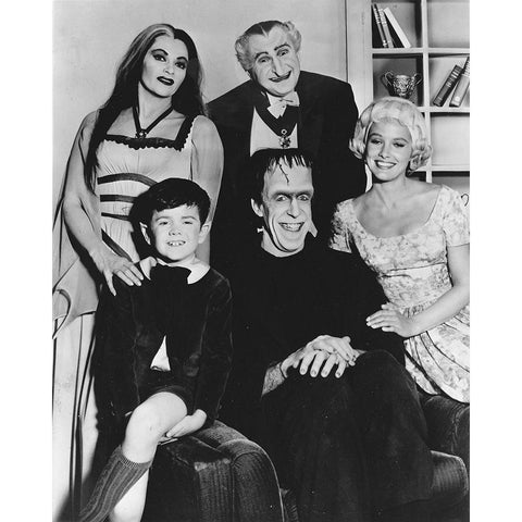 The Munsters, 1964 Black Modern Wood Framed Art Print with Double Matting by Vintage Hollywood Archive