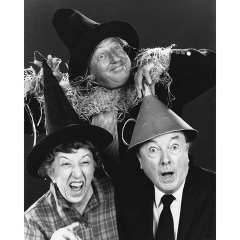 Ray Bolger, Jack Haley, Margaret Hamilton, The Wizard of Oz, 1970 Black Modern Wood Framed Art Print with Double Matting by Vintage Hollywood Archive