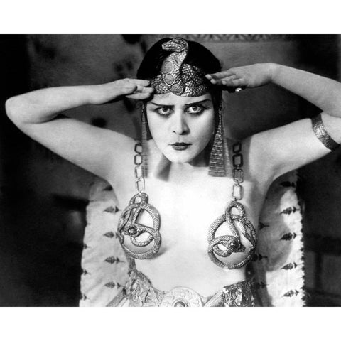 Theda Bara, Cleopatra, 1917 Black Modern Wood Framed Art Print by Vintage Hollywood Archive