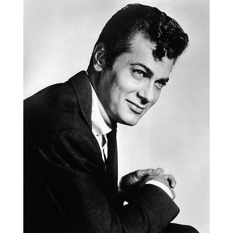 Tony Curtis, 1958 White Modern Wood Framed Art Print by Vintage Hollywood Archive