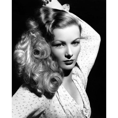 Veronica Lake White Modern Wood Framed Art Print by Vintage Hollywood Archive