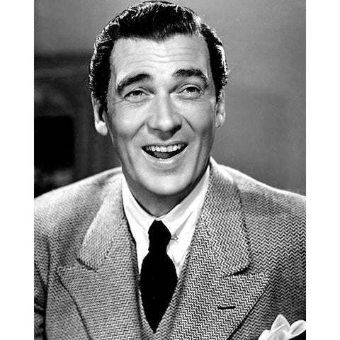 Walter Pidgeon White Modern Wood Framed Art Print by Vintage Hollywood Archive