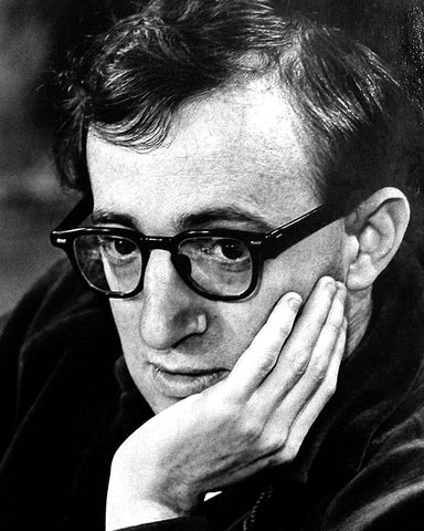 Woody Allen White Modern Wood Framed Art Print with Double Matting by Vintage Hollywood Archive