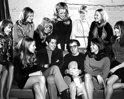 Woody Allen Black Ornate Wood Framed Art Print with Double Matting by Vintage Hollywood Archive