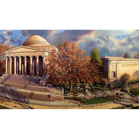 Washington Chronicle National Gallery of Art Black Modern Wood Framed Art Print by Wang, John Z.