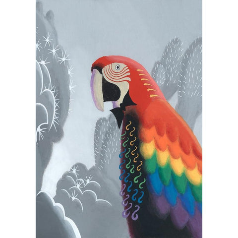 MiniWonder I Black Modern Wood Framed Art Print with Double Matting by Wang, John Z.