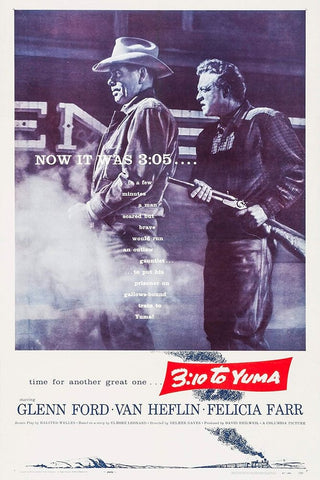 3 10 To Yuma-1957 White Modern Wood Framed Art Print with Double Matting by Vintage Hollywood Archive