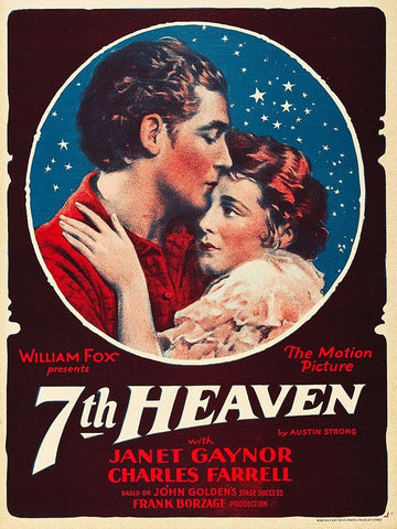 7th Heaven-1927 White Modern Wood Framed Art Print with Double Matting by Vintage Hollywood Archive