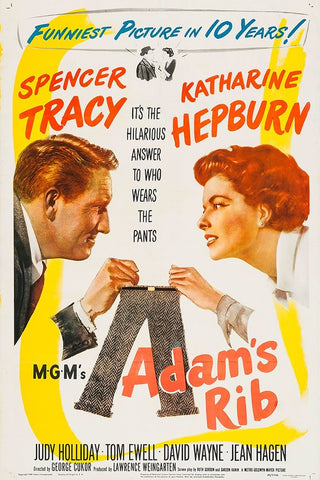 Adams Rib-1949 White Modern Wood Framed Art Print with Double Matting by Vintage Hollywood Archive