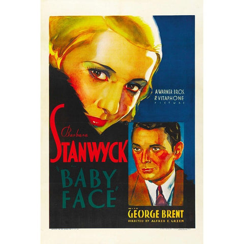 Baby Face-1933 Black Modern Wood Framed Art Print with Double Matting by Vintage Hollywood Archive