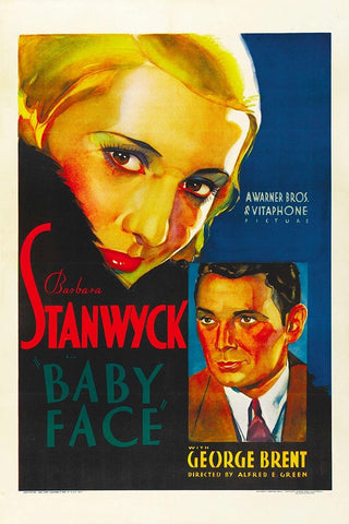 Baby Face-1933 White Modern Wood Framed Art Print with Double Matting by Vintage Hollywood Archive