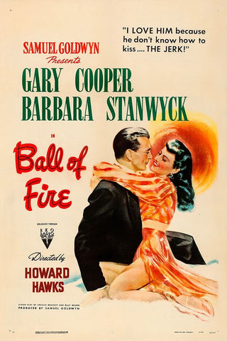 Ball of Fire-1941 White Modern Wood Framed Art Print with Double Matting by Vintage Hollywood Archive