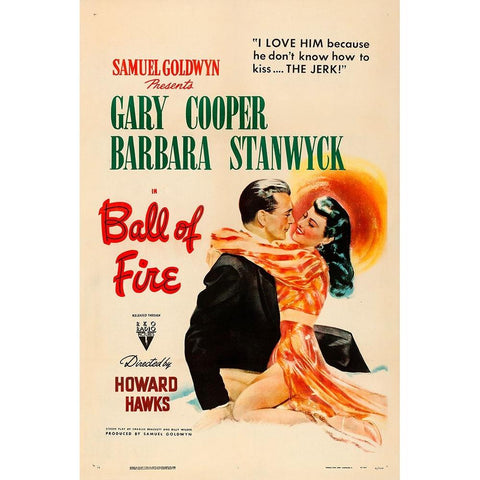 Ball of Fire-1941 Black Modern Wood Framed Art Print with Double Matting by Vintage Hollywood Archive