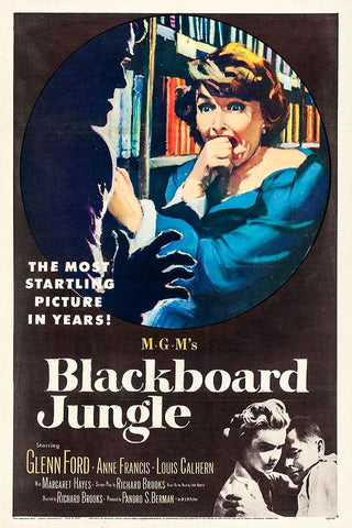 Blackboard Jungle-1955 Black Ornate Wood Framed Art Print with Double Matting by Vintage Hollywood Archive