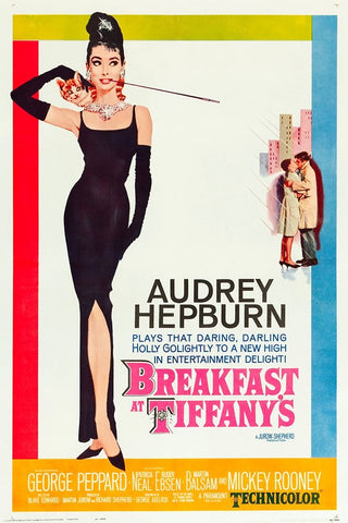 Breakfast at Tiffanys-1961 Black Ornate Wood Framed Art Print with Double Matting by Vintage Hollywood Archive