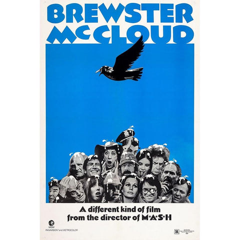 Brewster McCloud-1970 White Modern Wood Framed Art Print by Vintage Hollywood Archive