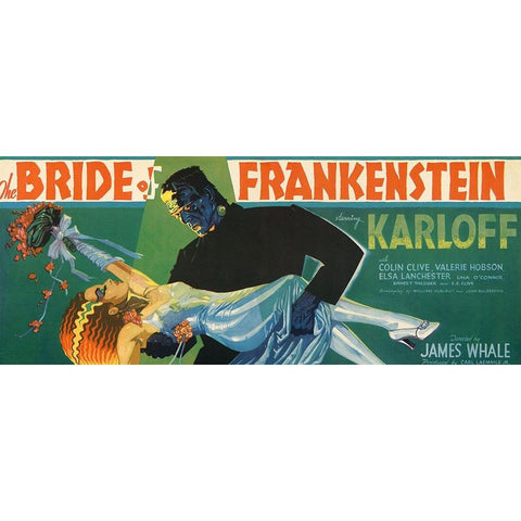 Bride of Frankenstein-1935 White Modern Wood Framed Art Print by Vintage Hollywood Archive