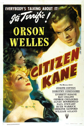 Citizen Kane-1941 Black Ornate Wood Framed Art Print with Double Matting by Vintage Hollywood Archive