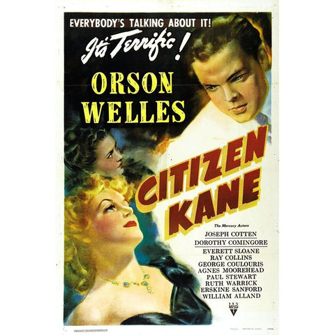 Citizen Kane-1941 Black Modern Wood Framed Art Print with Double Matting by Vintage Hollywood Archive