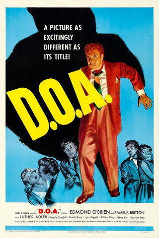 D.O.A. 1950 White Modern Wood Framed Art Print with Double Matting by Vintage Hollywood Archive