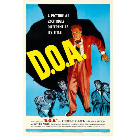 D.O.A. 1950 White Modern Wood Framed Art Print by Vintage Hollywood Archive