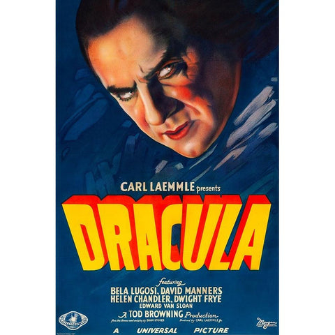 Dracula-1931 Black Modern Wood Framed Art Print with Double Matting by Vintage Hollywood Archive