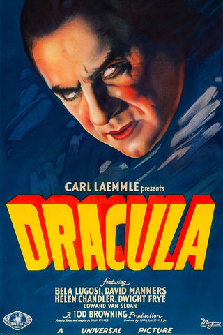 Dracula-1931 Black Ornate Wood Framed Art Print with Double Matting by Vintage Hollywood Archive